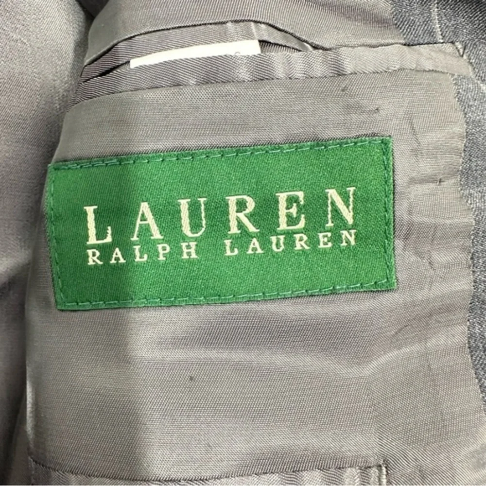 Lauren Ralph Lauren Size 40 Short Grey Pinstripe Wool Suit‎ Jacket